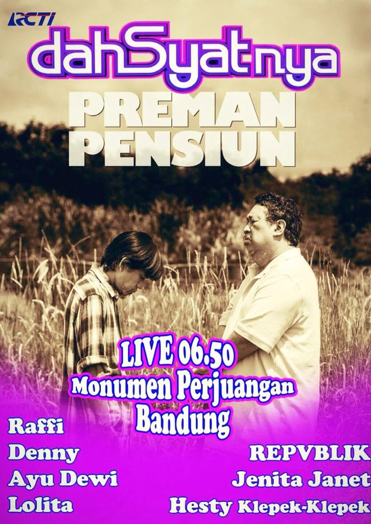 dahSyatnya 25 mei 2015.
<a href="/opa_jahja/">Opa Jahja</a> <a href="/raffiahmad87/">Raffi Ahmad</a> <a href="/DennyCagur/">Denny Cagur</a> <a href="/mrsayudewi/">Ayu Dewi</a> <a href="/lolitagustine/">Lolita Agustine</a> <a href="/Repvblik_IND/">REPVBLIK Official</a> <a href="/jenita_janet/">Jenita Janet</a>