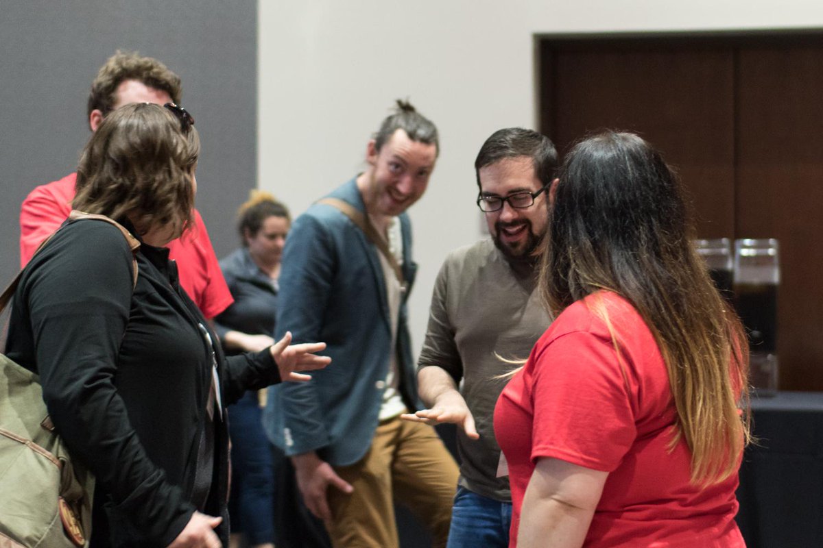 kmullett's tweet photo. Photo bombed by @adam__garland at #ConnectFW last week. W/@DHSwartz (facing), @shannon_miller (back). @tedxfortwayne http://t.co/2sUwJO3LSZ