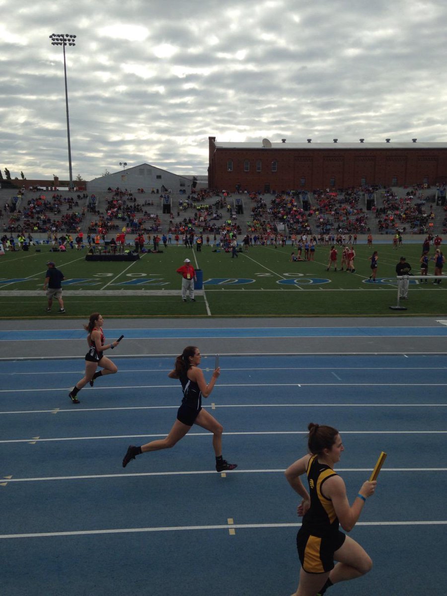 NPHSGirlsTrack's tweet photo. Sprint med ties their season best running a 1:55.32! DQ for outside of exchange zone. Great run though! http://t.co/hlPZiWirIV