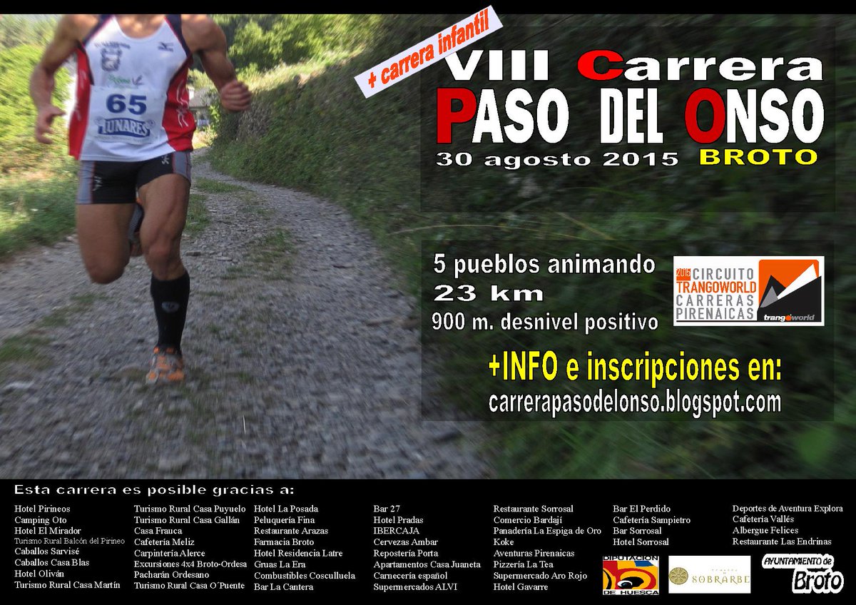 Ya tenemos cartel para la VIII Carrera Montaña Paso Del Onso