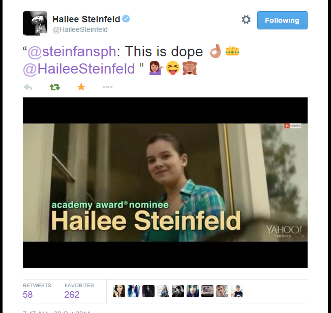 Hailee Steinfeld PH tweet media