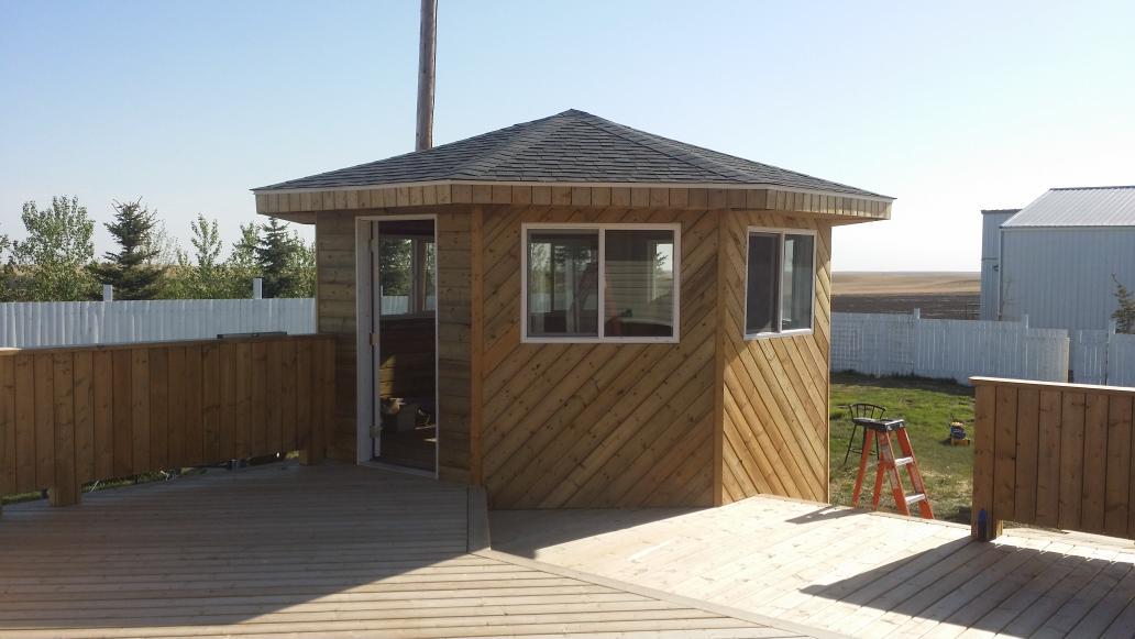 Deck-zilla Gazebo almost complete! #windfree #mosquitofree #relax #summerbreeze