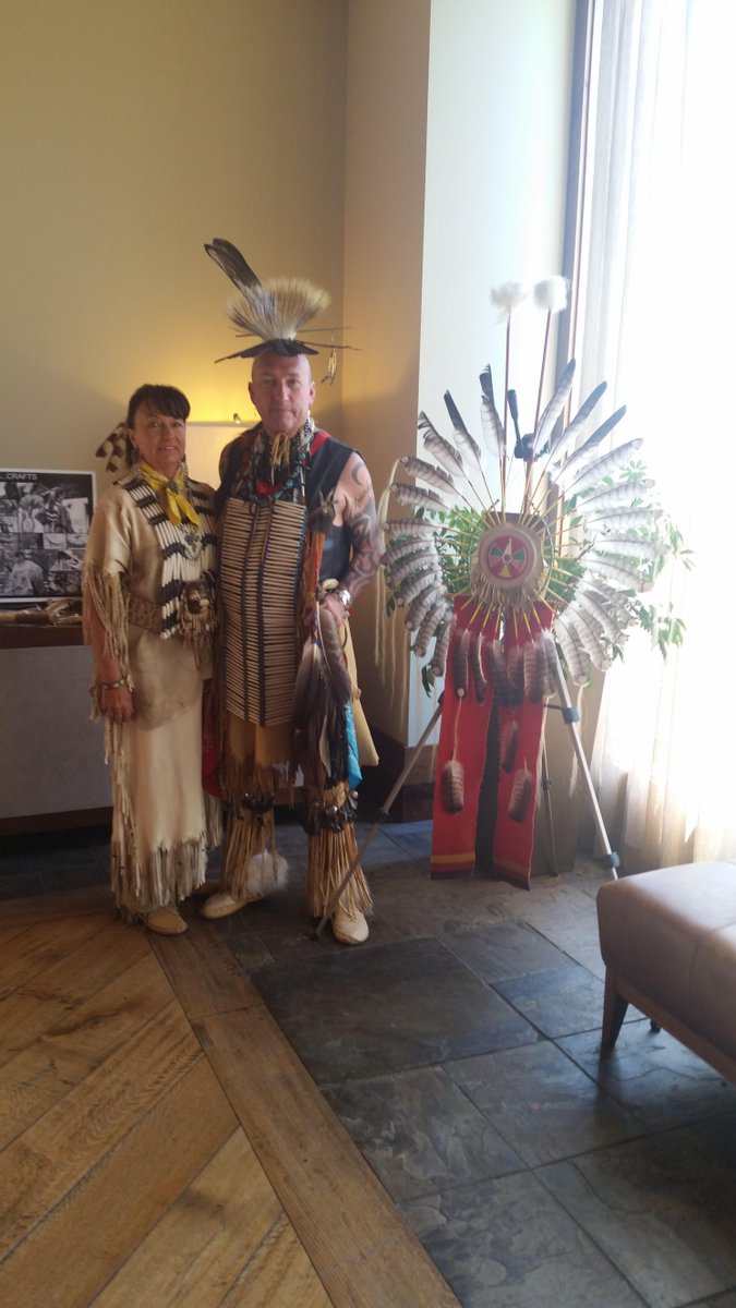 We have E Nah Dah &amp; Thunder Dancer Sees The Ground  in the Galaxy Foyer with various demonstrations! #NativeAmerican
