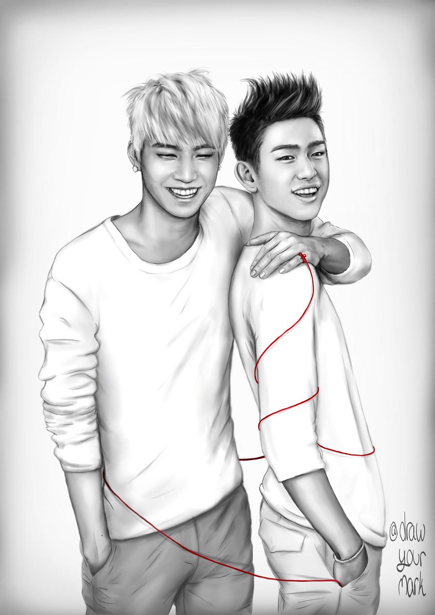 G7MARKT's tweet photo. drawyourmark: [Fanart] Destined #3yearsOnTimeWithJJProject #JJP #JB #Junior #drawys http://t.co/qWuUWjmOhF
