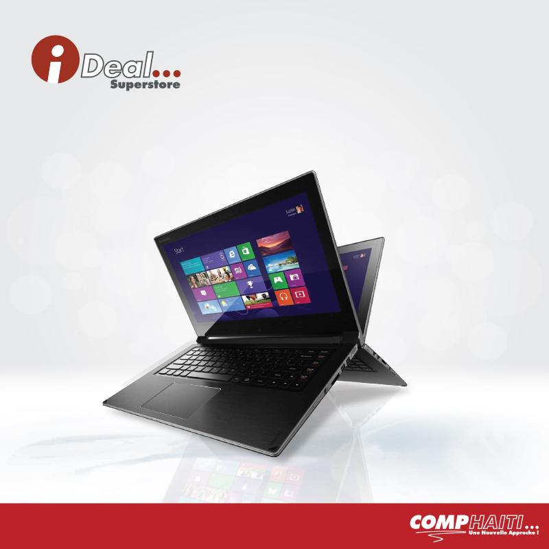 GroupeCompHaiti's tweet image. La solution un laptop touchscreen...Lenovo Flex 2 core i3 pour 4 versements de $185 +TCA #ComPromo #CompHaiti