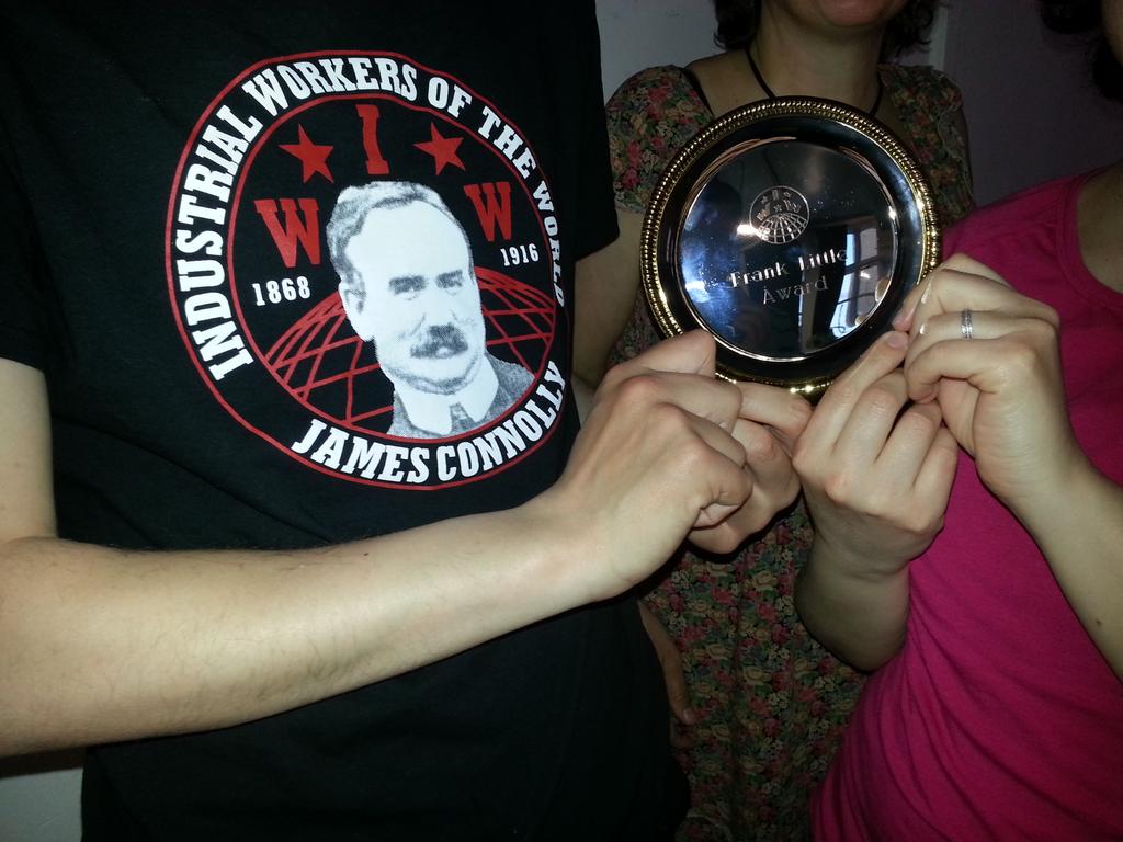 BristolIWW's tweet photo. #IWW quiz won by #Bristol and #Sheffield #Wobblies at #Wobference 2015. #JamesConnolly approves! http://t.co/3e6llMut5r