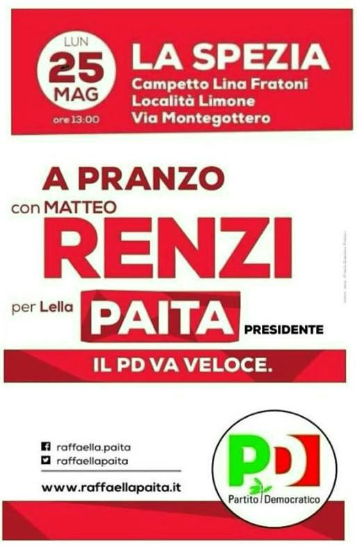 jurimichelucci's tweet photo. A pranzo con Matteo Renzi lunedì 25 maggio al Limone!
Importante la sua presenza per sostenere @raffaellapaita ! http://t.co/WsaEjPqwsp