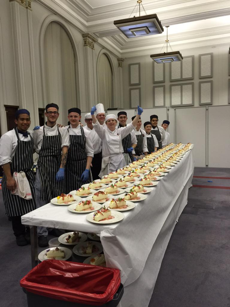 _SweetBaking's tweet image. What a great pastry team after a 15 hour shift all done thanks chefs @COLCollege