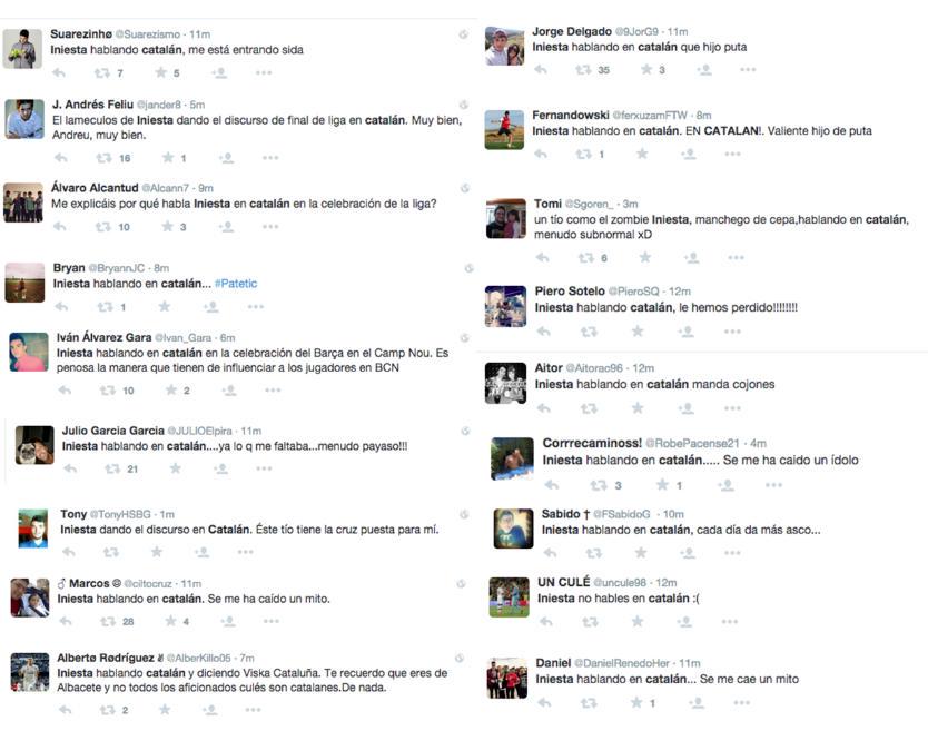 Los insultos de esta tarde a Iniesta por hablar Catalán son la enésima muestra de amor y pluralidad de España a CAT.