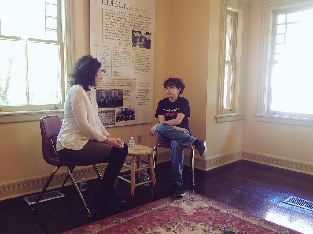 LatimerHouse's tweet photo. YOU can write a poem, too. #LightOnSound @NEAarts @hhtnyc #LatimerNOW Poetry Workshop at Lewis H.Latimer House Museum http://t.co/bruAcHYtXG