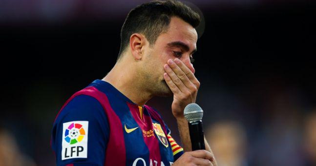 JOEdotie's tweet photo. Video: We're crying watching Xavi cry during his amazing send-off at the Nou Camp today http://t.co/y2RNizdeTW http://t.co/3wsHOEAa9a
