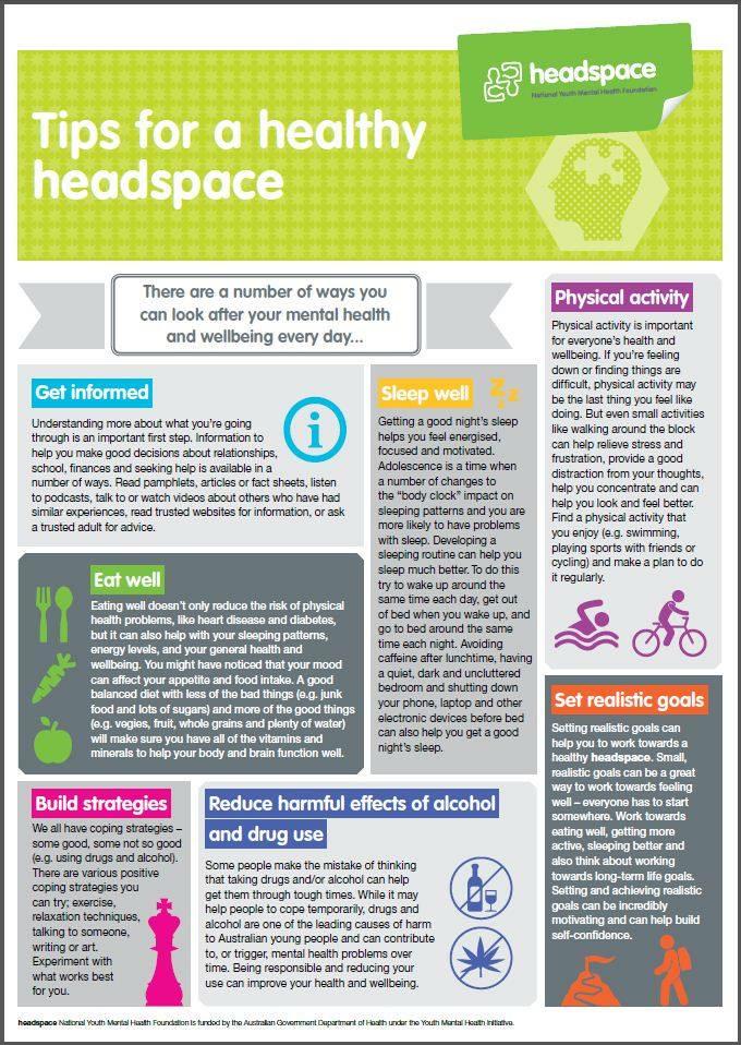 ONTSpecialNeeds's tweet photo. Tips for a healthy head space. #mentalhealth https://t.co/oe8BapMPjH