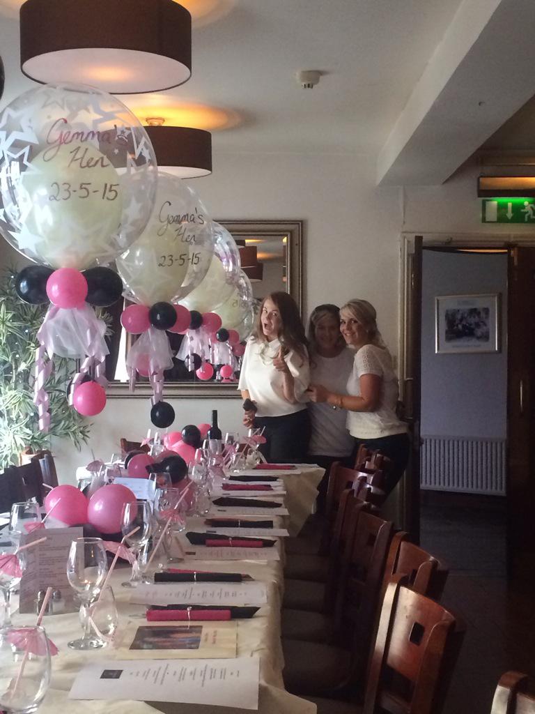 whiteladyhotel's tweet photo. @leesestar all set for Gemma's hen. Well done to @KatieMac84 for all her efforts!! #herecomethegirls http://t.co/k6RmzjHNWx