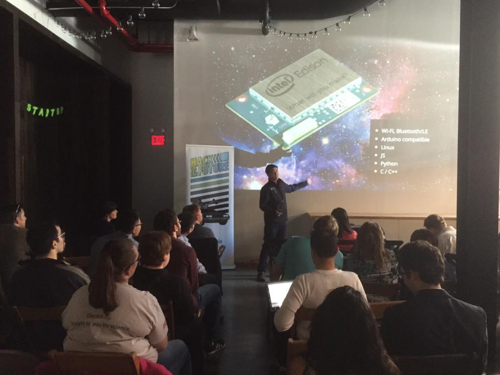 <a href="/intel/">Intel</a>'s Wai Lun showing off the power of Edison #hardwareWeekend <a href="/kickstarter/">Kickstarter</a>