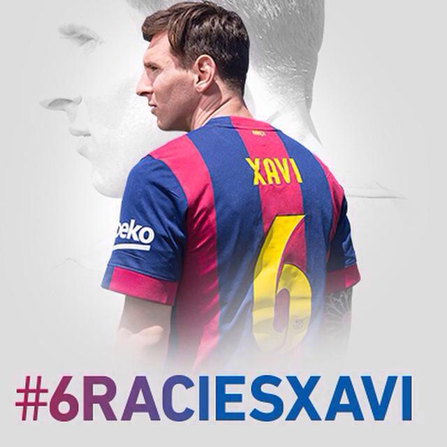 elUtilero10's tweet photo. El más grande reconoce al maestro #GrazasCapitan  #6raciesXavi #GraciasXavi #GraciasDeCorazon #MESSI http://t.co/66tgMailZM
