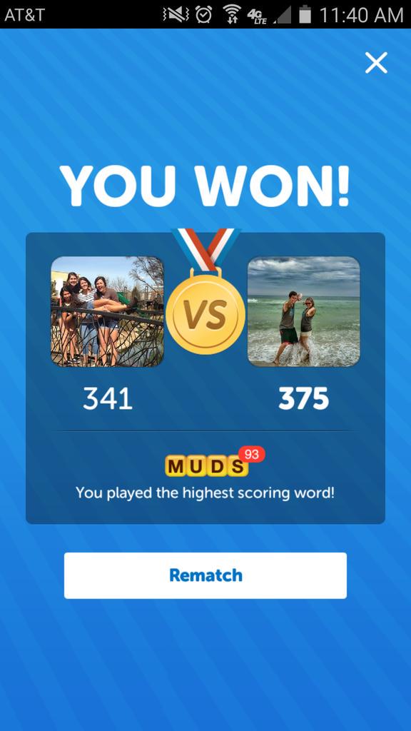 MatthewBrooks94's tweet photo. You were just #defeted THE CHAMP HAS FALLEN. Good game. @laurenfaith10 http://t.co/nMOFSjfO4i
