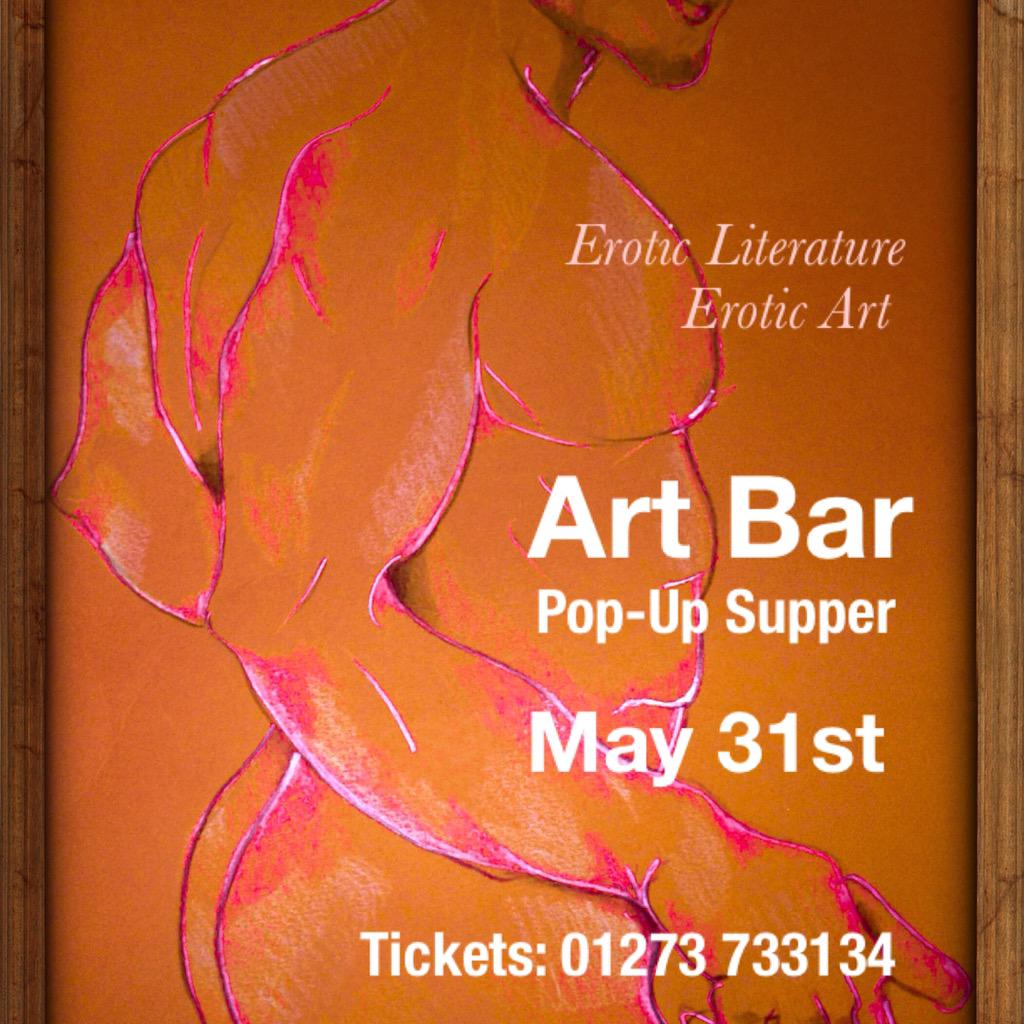 SueSteeleGreen's tweet photo. Erotic literature &amp; Art will be the focus at Art Bar next Sunday. @Cliterati1 @TitleSussex @theforagerspub http://t.co/sPi2loYhuN