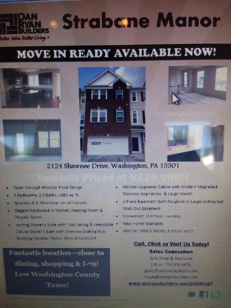 DRB_Kennedy's tweet photo. Woah!!! Look at this opportunity in Washington, PA! #DanRyanBuilders #NewConstruction #BuyME! http://t.co/fISGlYrAqm