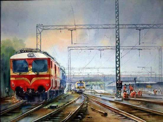 Image result for mumbai train painting