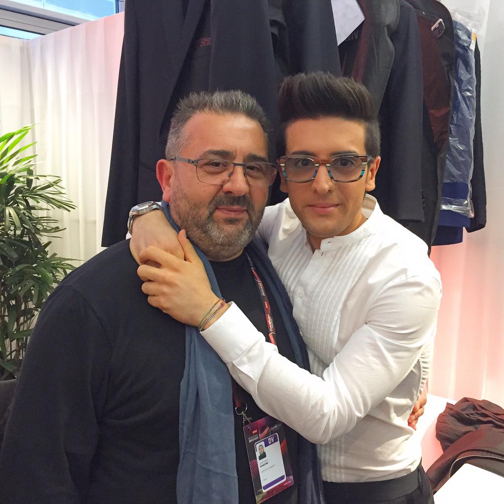 My father came to VIENNA to support me and Il Volo!! Love u DAD @eurovision #final