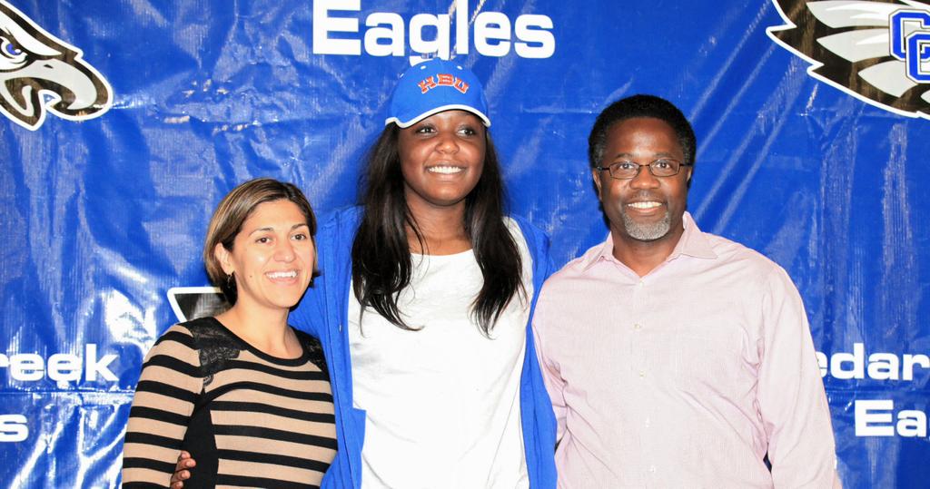 Kennedy Collins signs a 4 year scholarship with HBU Girl's Basketball Team totaling  $160,000.00