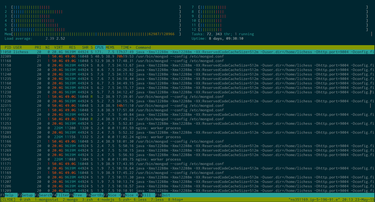 lichess's tweet image. Meet Clyde, our new applicative server: Intel Xeon E5-1650v2 6c/12t, 128GB RAM, now powering lichess.org!