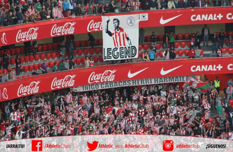 AthleticClub's tweet photo. Así despide San Mamés a una leyenda #EskerrikAskoAndoni http://t.co/csB5F8f6Nc