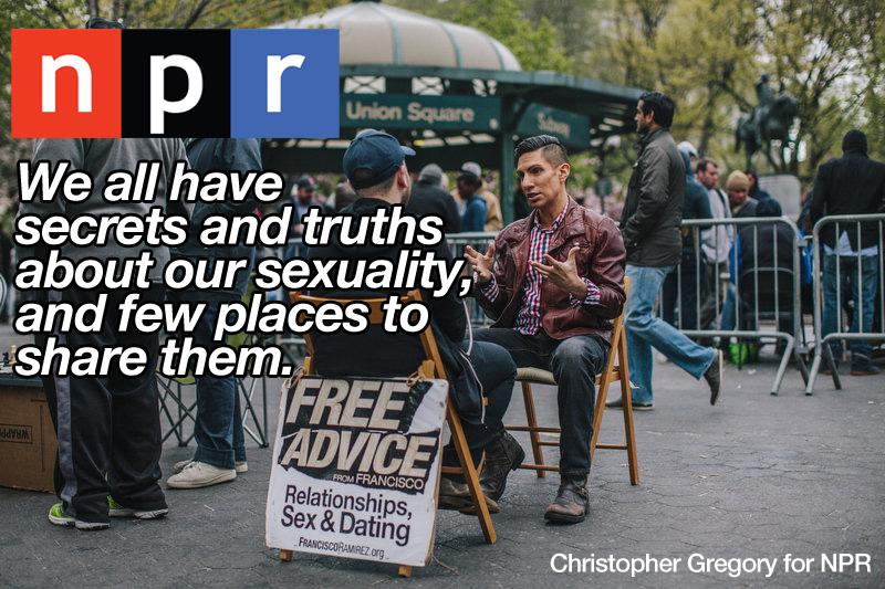 FranciscoNYC's tweet photo. Did you hear? @NPR featured me &amp; #FreeSexAdvice this morning! Listen &amp; share! http://t.co/AoJmM3U5RO http://t.co/y0gPD0Qcwi