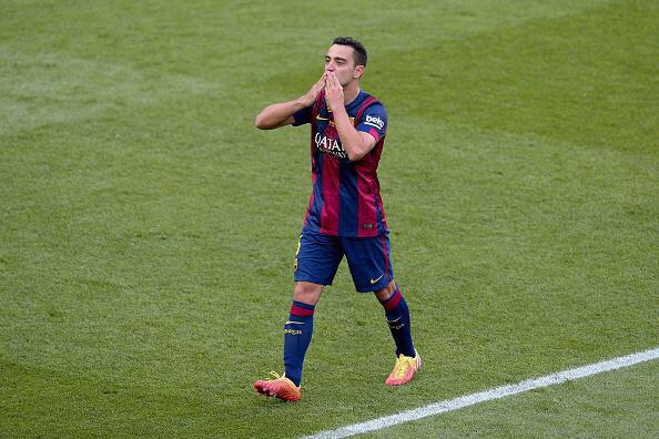Blaugrany's tweet photo. تشافي يودع برشلونة من الباب الكبير #وداعا_تشافي #GoodByeMaestro http://t.co/JEH41VT4xs