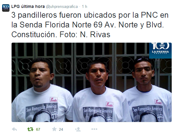 Joe88vargas's tweet photo. Verídico es que el FMLN y las Pandillas están relacionadas, esta imagen habla por si sola. http://t.co/QZJddIjhU2