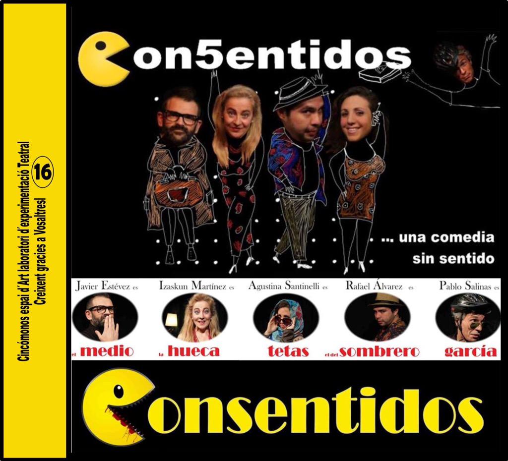 jajavier20's tweet photo. Hoy Sábado 23 hs. "Consentidos " http://t.co/CvlOAJHqIv. @cincomonos @elteatrodf @arteycultura @pablocincomonos http://t.co/xtRVyfREM7