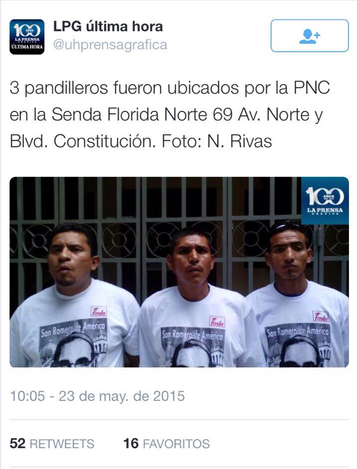 Pandilleros y partido político usan imagen de MOAR para hacer daño a la sociedad. No existe el respeto.
