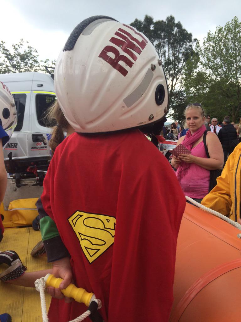 RNLISalcombe's tweet image. We showed lots of people around the IRB at @devon999live including a few super heroes! @RNLI_LGS_SD