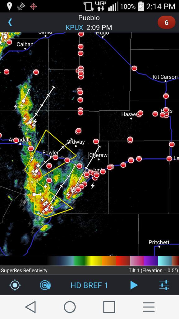 weatherweenies's tweet photo. Chaser train.....chooo chooo!  #cowx http://t.co/R77GjRxpBV