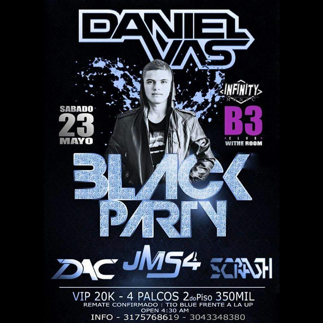 CucutaAleta's tweet photo. HOY SABADO 23 DE MAYO B3CLUB presenta: || BLACK PARTY || Desde la Ciudad de Cali《 DANIEL VAS 》 #MusicOn 🔊💃 http://t.co/lK9e8EIF3S