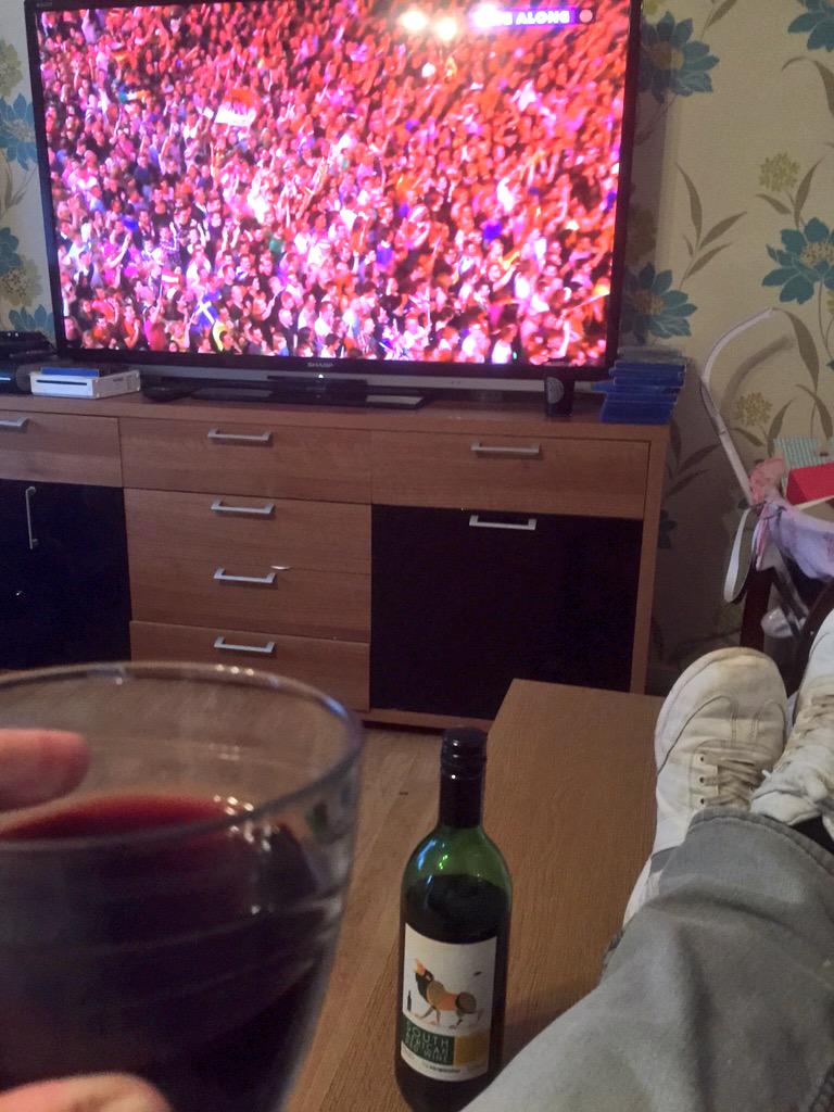 JoeAlanJordan's tweet photo. Red wine and #Eurovision,that's me set for sat night http://t.co/gVz9OS1quH