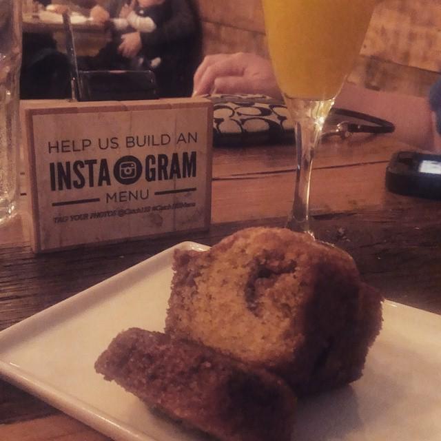 BasicBrunches's tweet photo. Banana bread and mimosas. Yum yum. @catch122 #catch122menu #bananabread #mimosas #brunchbe… http://t.co/tGnHKpXXOw http://t.co/L8XQswzj9r