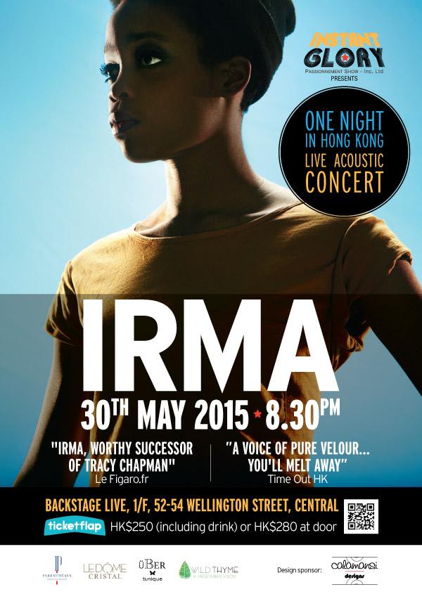 #Hongkong is showing MTV music award winner Irma the love - Sat 30th May concert SOLD OUT <a href="/Irmamusic/">Irma</a>