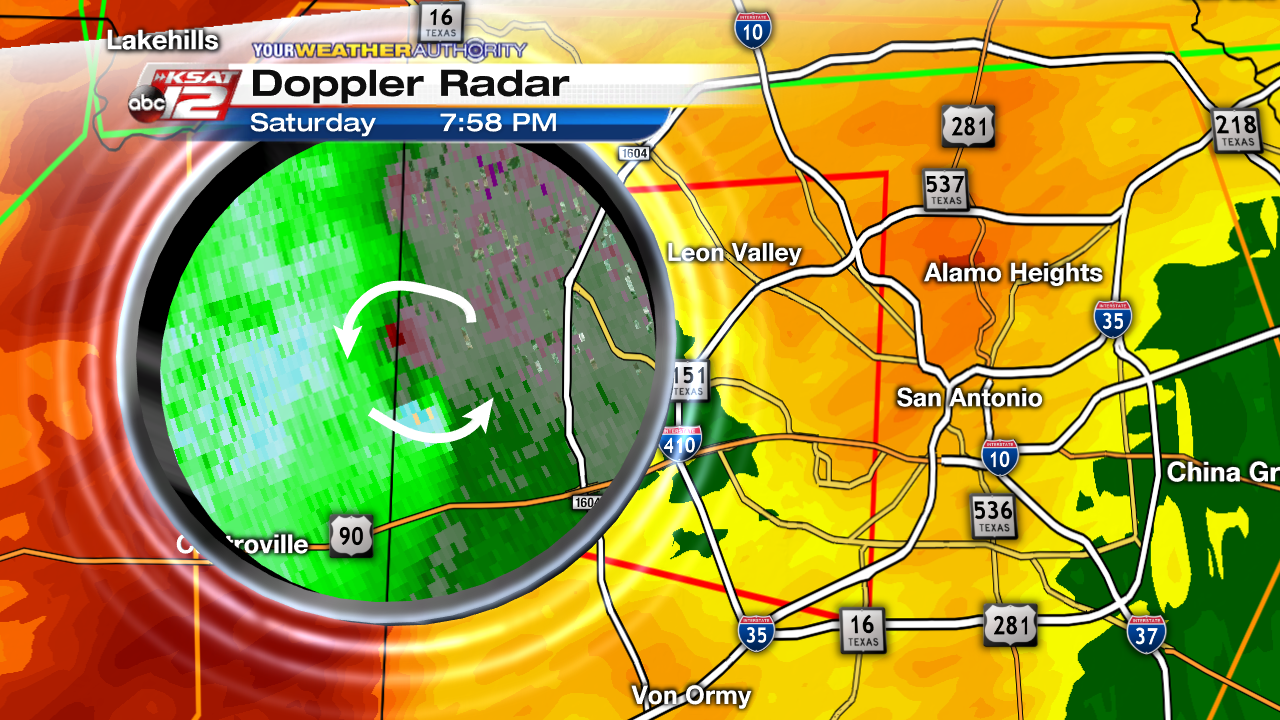 KSAT 12 On Twitter Rotation Detected With The Storm Moving Into Bexar County Take Shelter If 