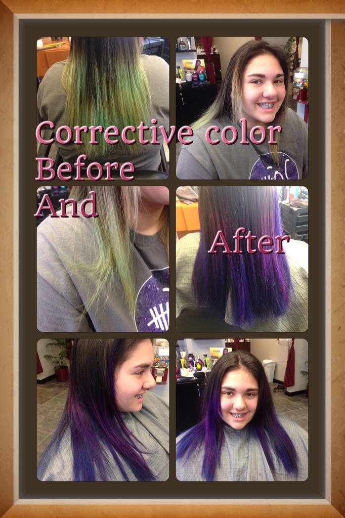 SynergyKirtland's tweet image. Sherie did a beautiful corrective color with fun colors! #beforeandafter #correctivecolor #privona