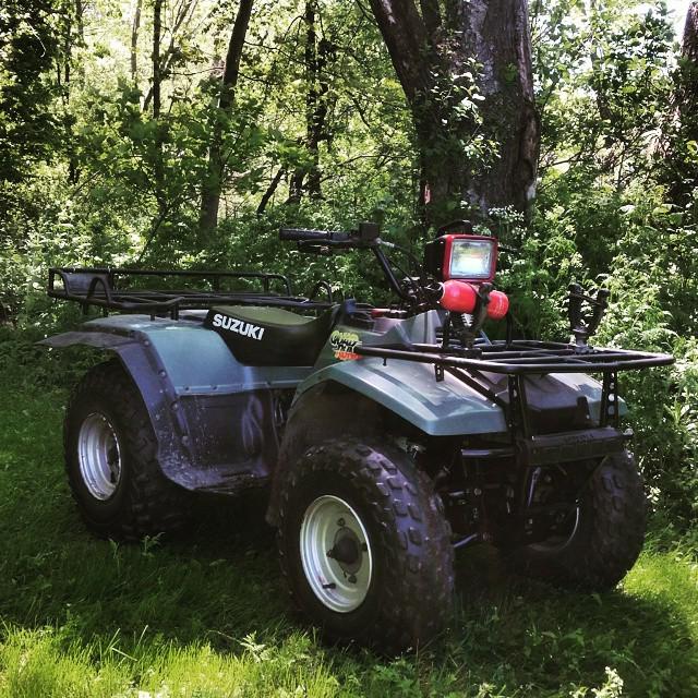 buffcleb's tweet photo. New #toy for the #cabin... just finished painting the frame
#suzuki #quadrunner 250 #atv http://t.co/MbN7RBuv3q