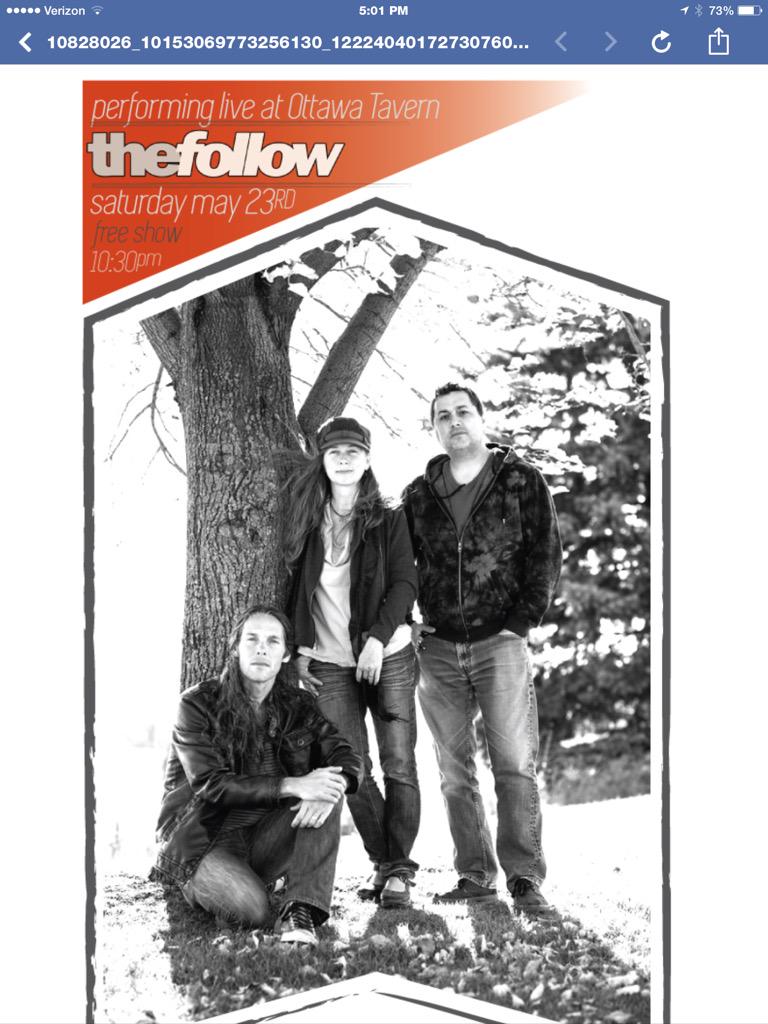 Don't miss The Follow tonight at the Ottawa Tavern!