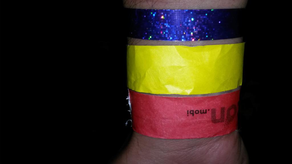 MartinBester's tweet photo. You know you've been on stage today when your wrist is all 'banded' at the end of the day:) #BPJacaDay http://t.co/Qolug1uclq