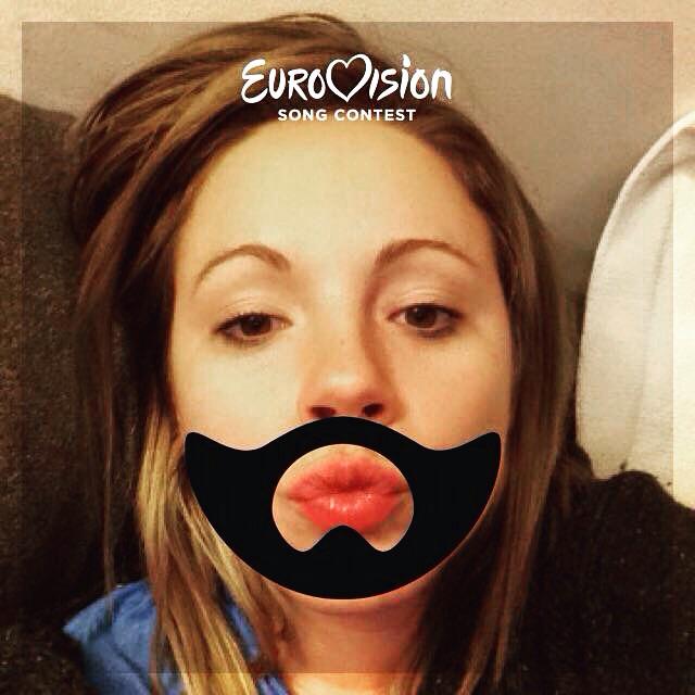 Pimp your selfie #Conchita style! Graham did a shout out to NY/NY! #Eurovision15 #canalstreet #Manchester #TeamNorway