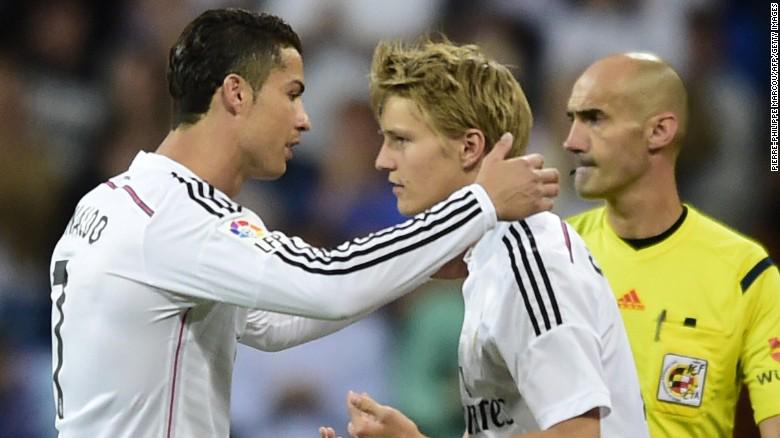 Historic moment as Martin #Odegaard, 16, becomes #RealMadrid's youngest player: cnn.it/1PDY8cs