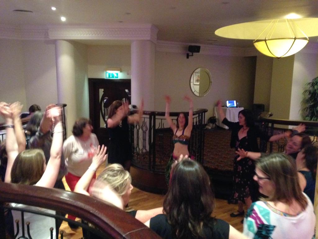 MaryKateDilger's tweet photo. Group belly dance at the #Cuidiu conference #cuidiugalway http://t.co/kSHrsjmCiW