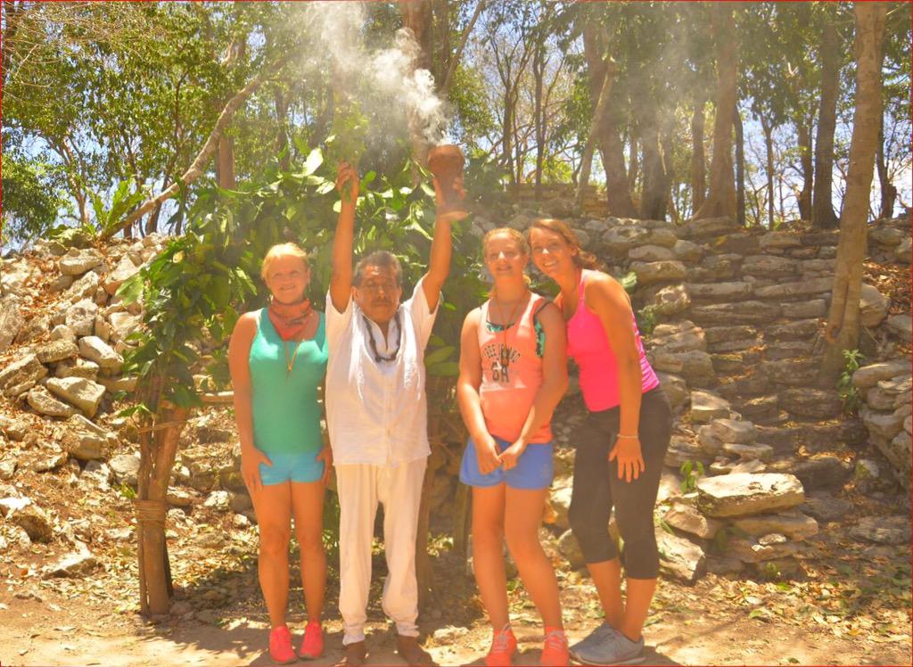 TravelShopTeam's tweet photo. We are so blessed! @amstardmc @TravelBrides #NativesPark #Mexico #MayanJungle #ATV #Cenotes #MayanShamanBlessing http://t.co/u3X2tXioAc