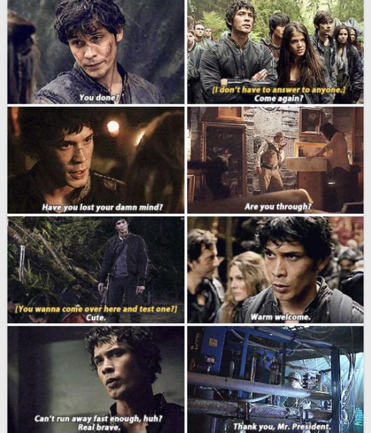 BlakeBeMine's tweet photo. Bellamy + sass is the real OTP of #The100 http://t.co/AaGPOi1Z3h