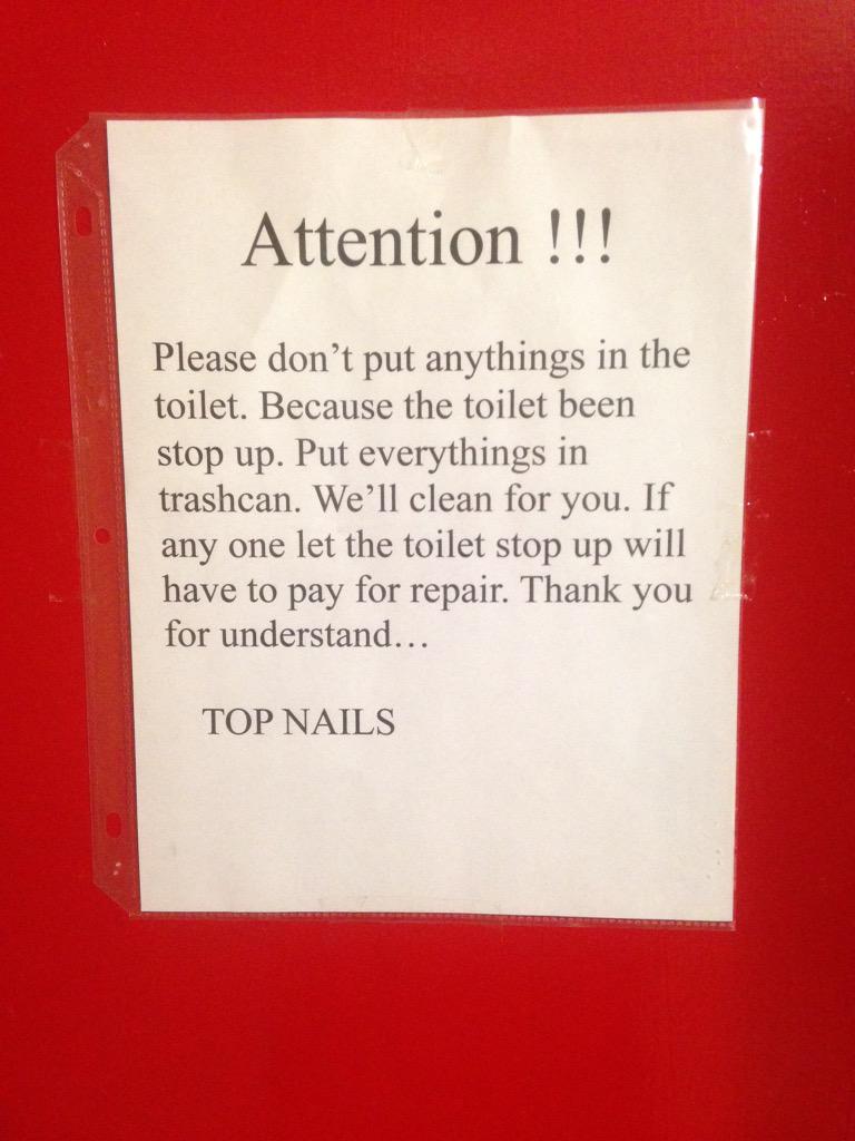 anna_garnett's tweet photo. a message from top nails: http://t.co/VEgzmlFYFJ