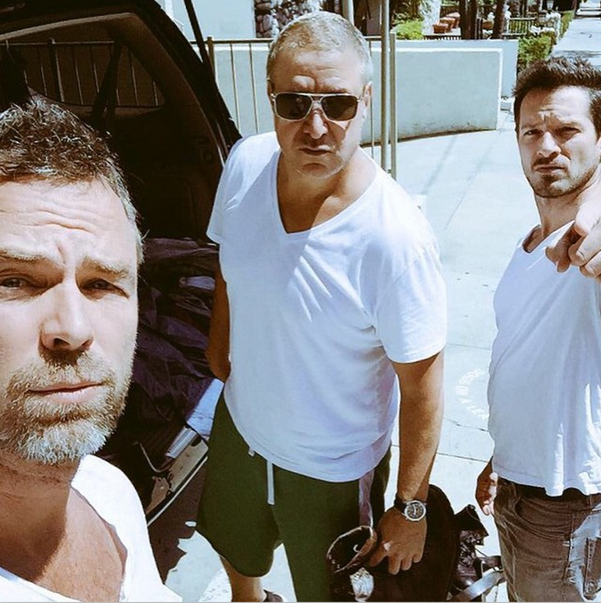 TheTowMovie's tweet photo. In case u missed @IanBohen's pic earlier with @iamjrbourne &amp; @Paul_Rae! (Ahem, @haIepeters, since u asked!) http://t.co/E7opPj8T3Z